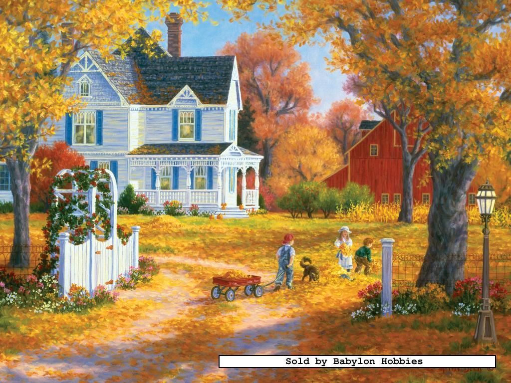   Jigsaw Puzzle 300 Pcs Randy Van Beek Autumn Leaves and Laughter