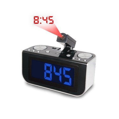 New Projection Bedroom Wall Ceiling Alarm Clock AM FM Radio with Jumbo 