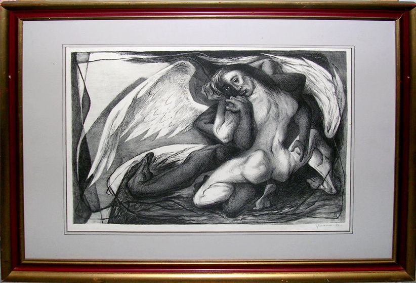 Benton Spruance Eternal Jacob  1952 Ed 30 Lithograph