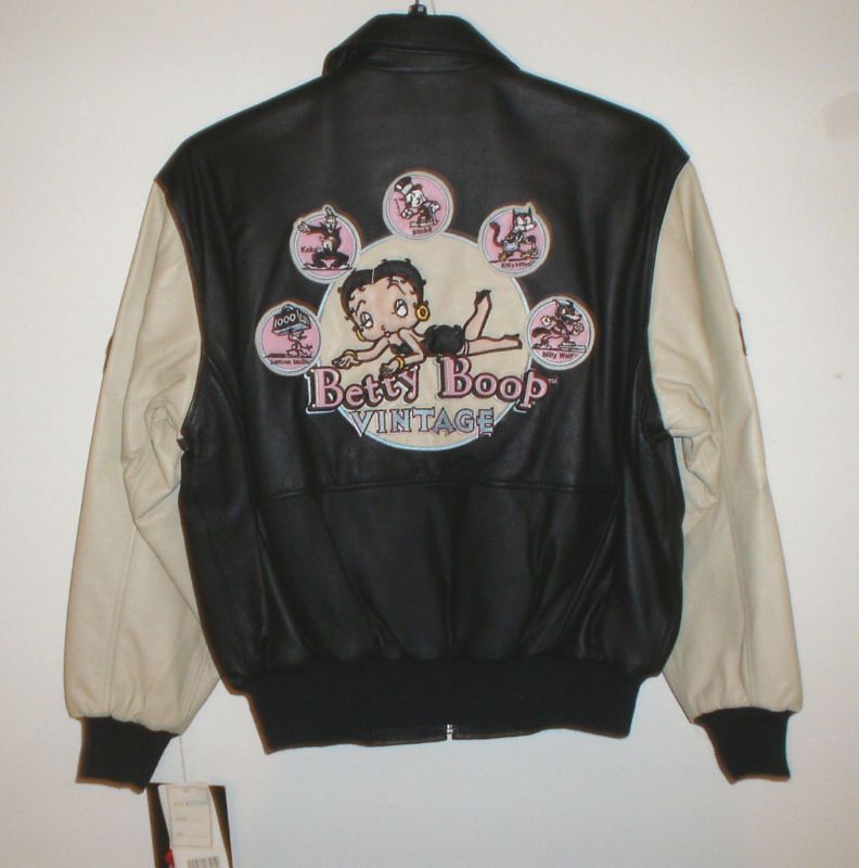 Classic Betty Boop Vintage Leather Jacket by Excelled