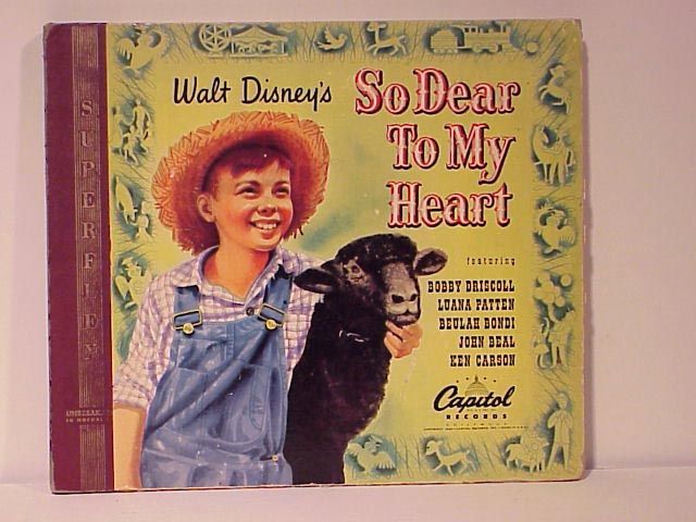 Vintage 1949 Walt Disneys So Dear to My Heart 78 Recor