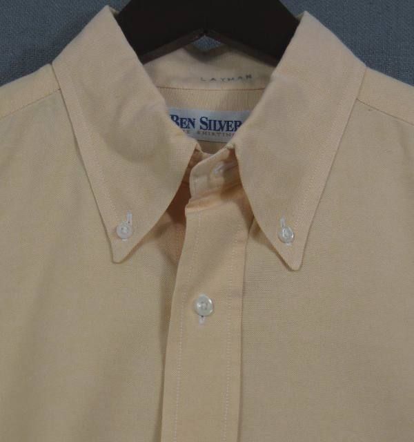 Ben Silver Yellow Oxford Button Down Shirt 16 32 5