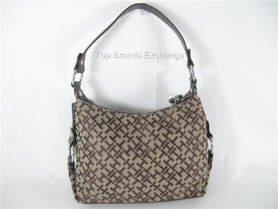 Tommy Hilfiger Iconic Brown Handbag Tote Satchel Hobo