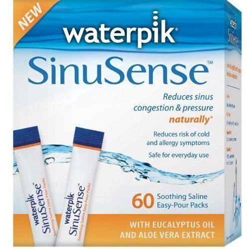 Waterpik Sinusense Soothing Saline Eucalyptus Packs X60