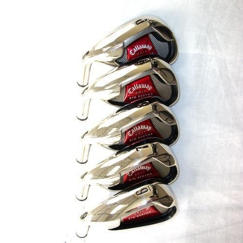 LEFT HANDED CALLAWAY BIG BERTHA 2008 IRON SET 6 PW STEEL UNIFLEX