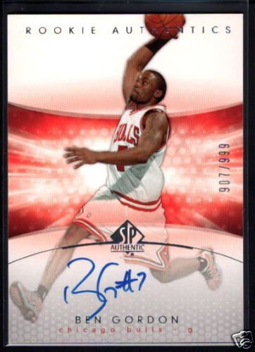 Ben Gordon 2004 05 SP Authentic RC Auto 999 $60 Qty