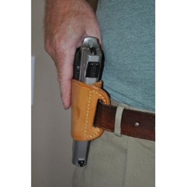 Tan Leather Belt Slide Holster for Bersa Thunder 380