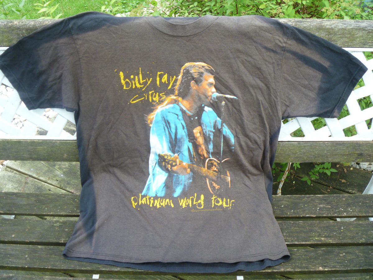 BILLY RAY CYRUS Sz XL Platinum World Tour Concert Tee T Shirt Top 1993 