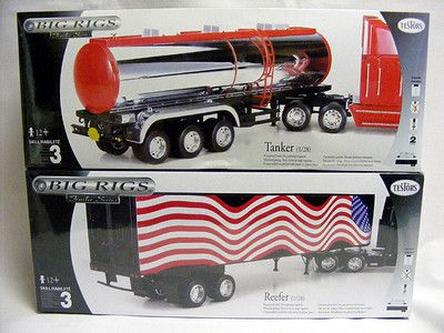 Tanker and Reefer TESTORS BIG RIGS TRAILER SERIES MODEL KITS New In 