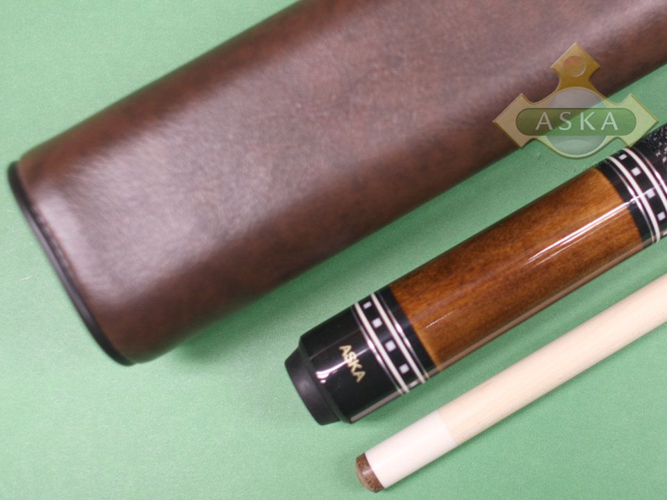 Billiard Pool Cue Stick Brown Set Aska L9 + Brown Cue Case 1x1