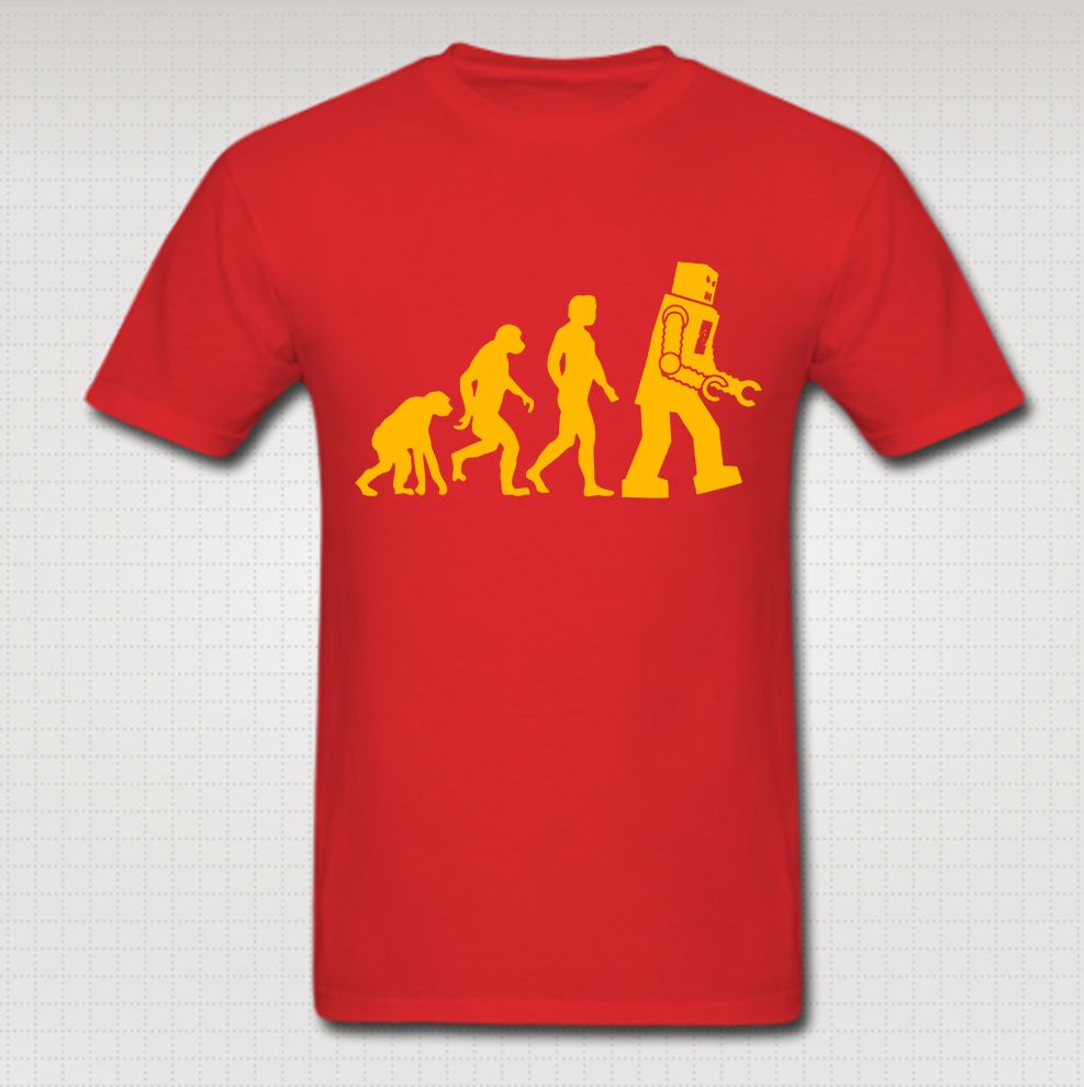 Human Robot Evolution Big Bang Theory Adult Youth Women T Shirt 24 