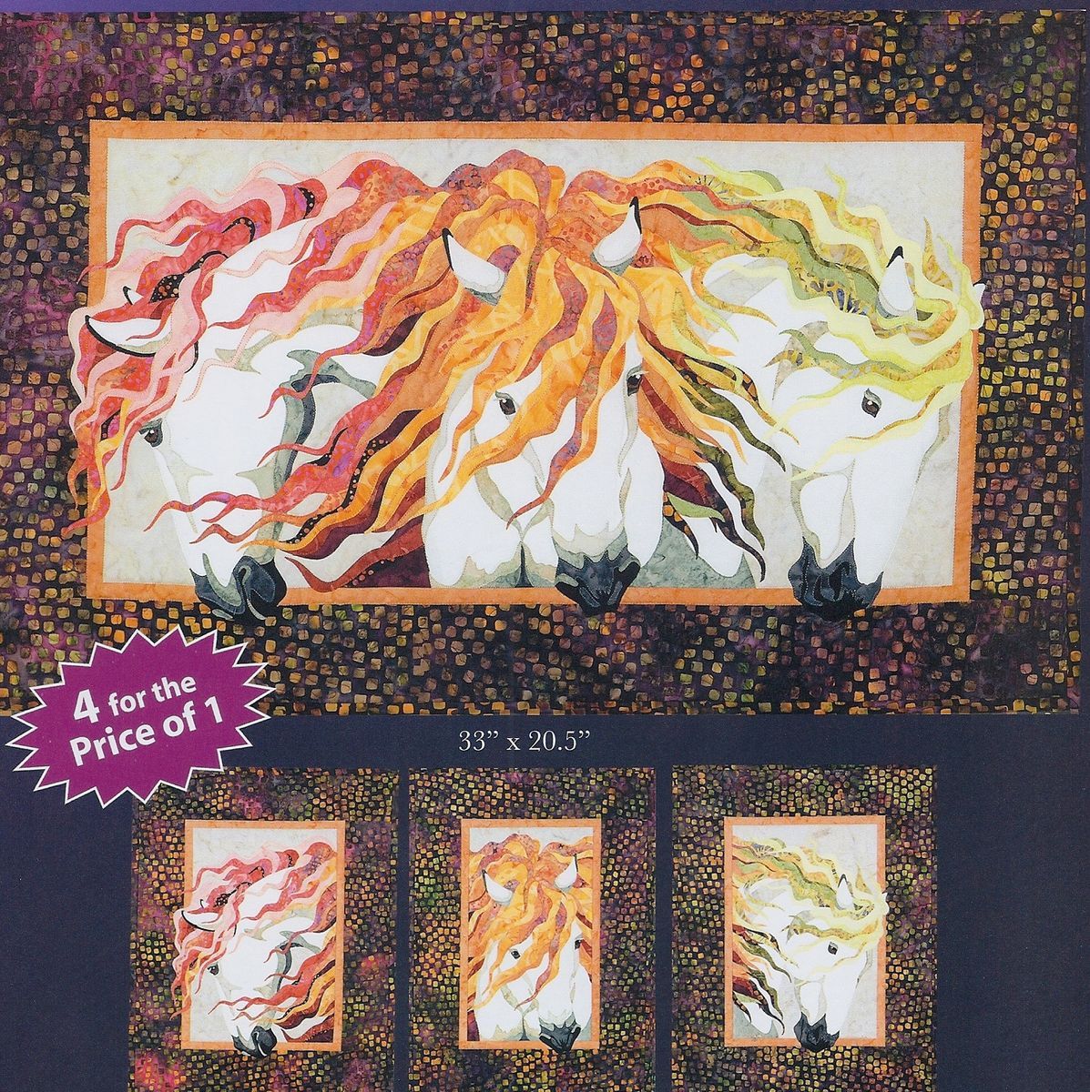   Fire Applique Quilt Pattern by Toni Whitney Bigfork Bay Cotton