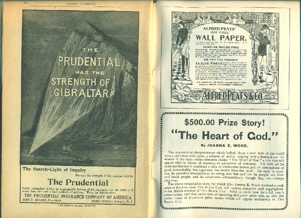 The Black Cat January 1898 Monthly Magazine of Originial Shortstories 