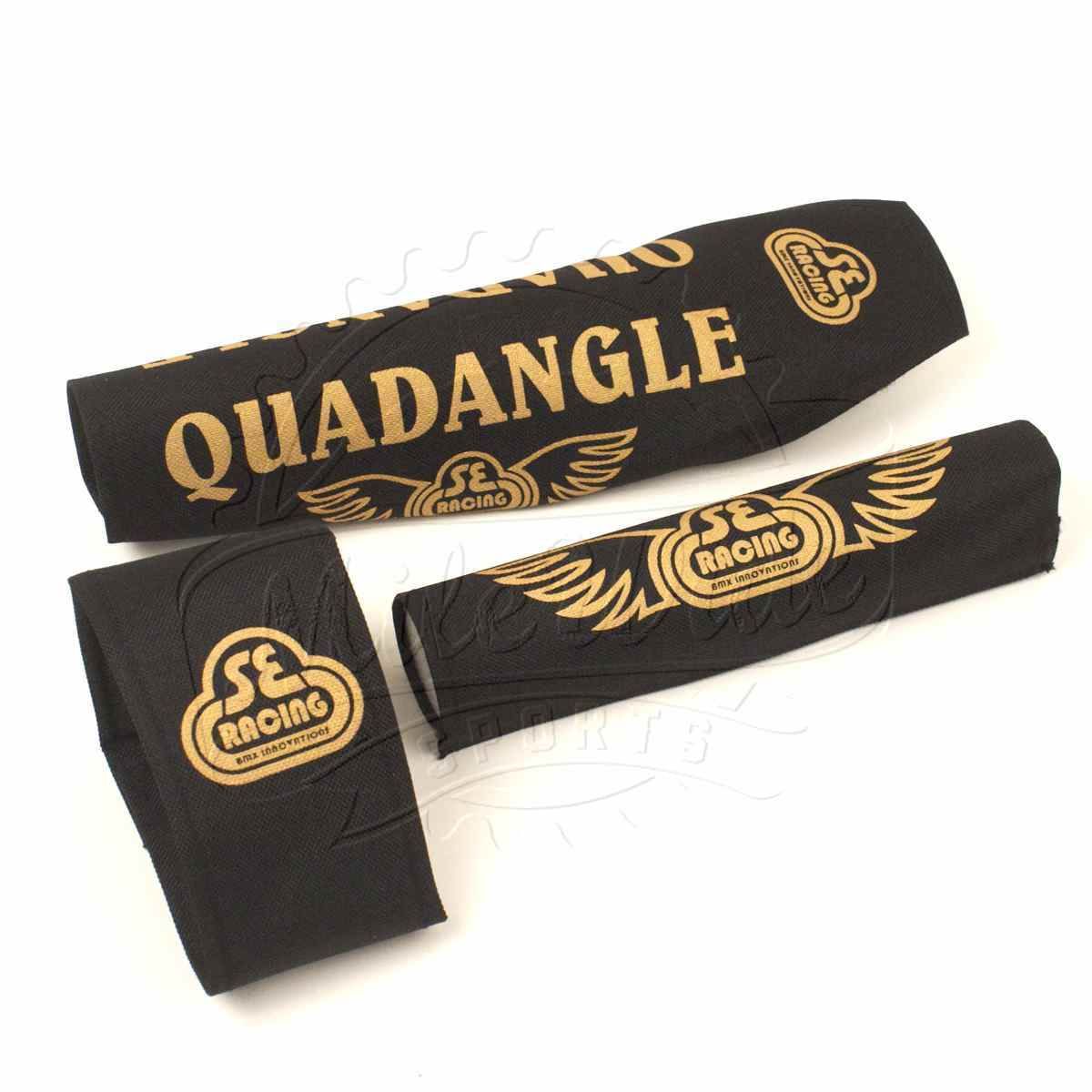 SE Racing Bikes BMX Quadangle Padset Pad Set Black Gold