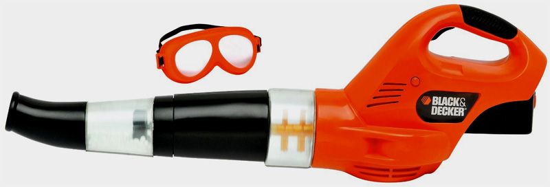 Black and Decker Junior Toy Leaf Blower w/ goggles Set 24 NEW tool 