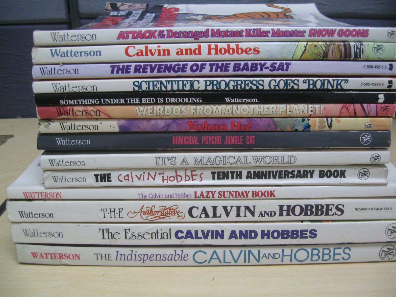 14 Calvin and Hobbes Bill Watterson Books Comics Cartoon Lot Very Good 