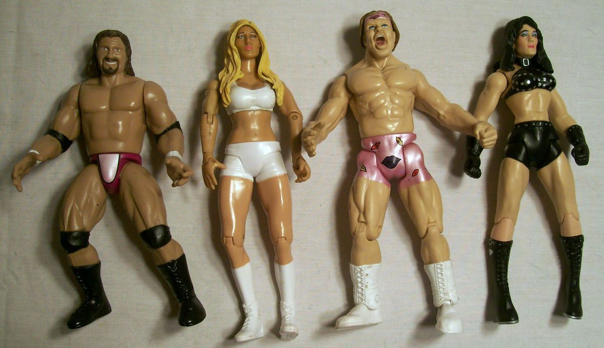   of 4 Wrestling Action Figures Chyna Billy Gunn Torrie Wilson Venis L03