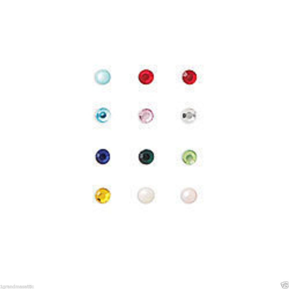 American Girl Birthstone Gemstone Earrings Stick on MYAG