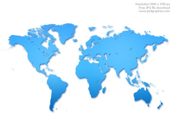 blank world map