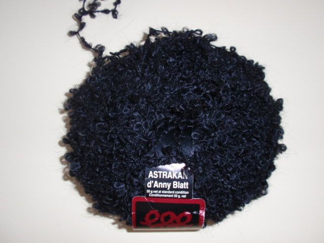 Anny Blatt Yarn Astrakan 1 Skein Black