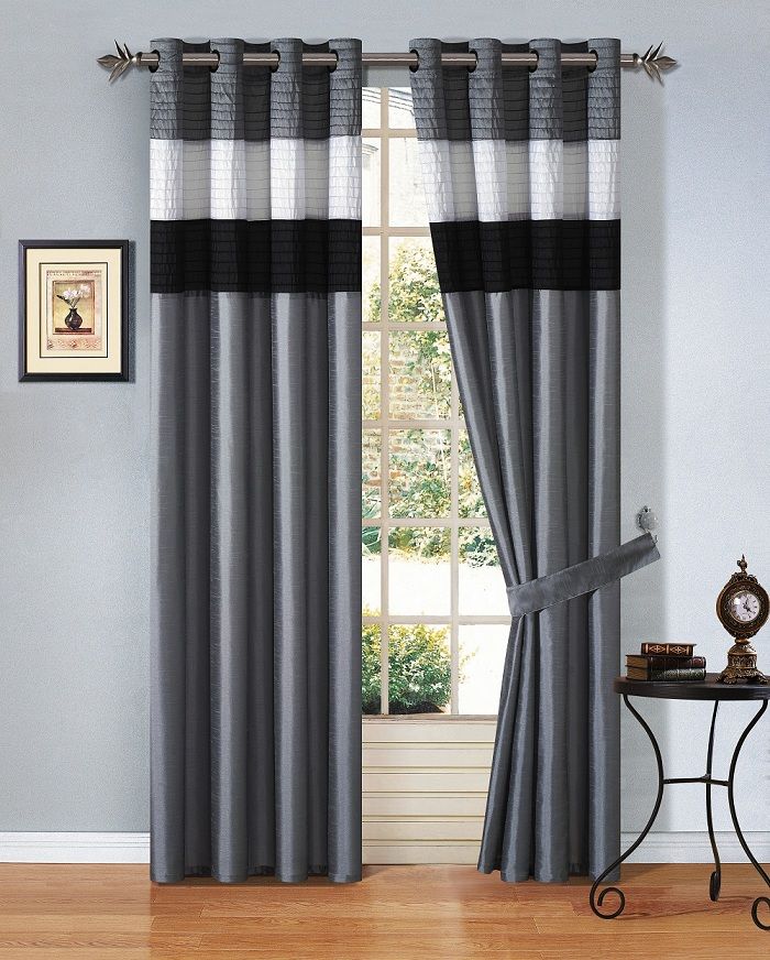 black white grey striped comforter set window curtain queen size