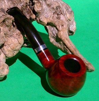 UNSMOKED Viking by Bjarne and Tonni Nielsen Handmade Bent Brandy Pipe 