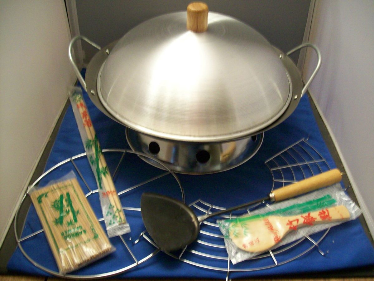 Himark Brand Stove Top Steel Wok Skillet