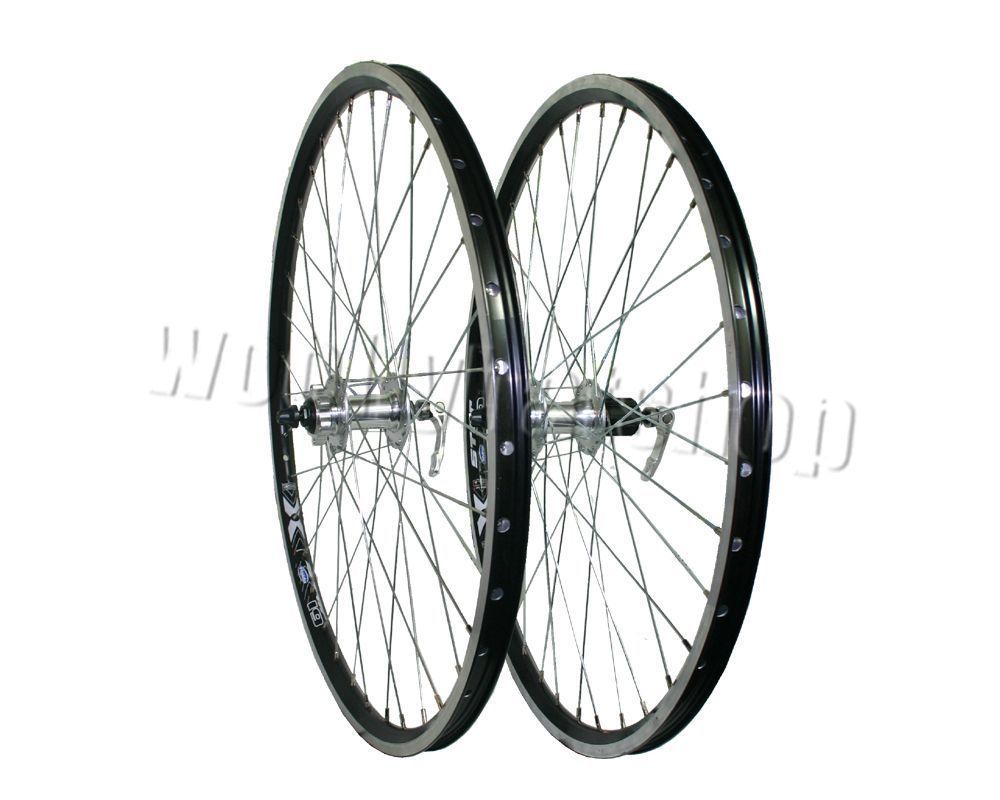   MTB Rigida x Star CNC Black Rims Front and Rear Disc Wheels