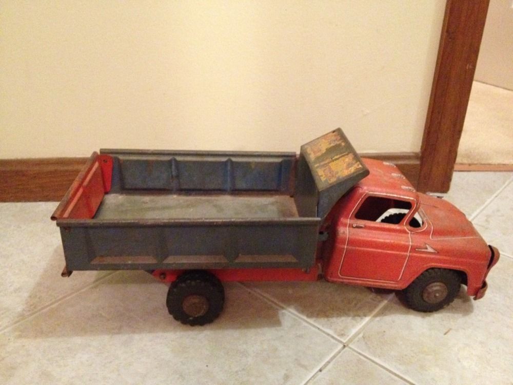    TONKA Mound Minnesota DUMP TRUCK Two Tone Pressed Steel Blue Red