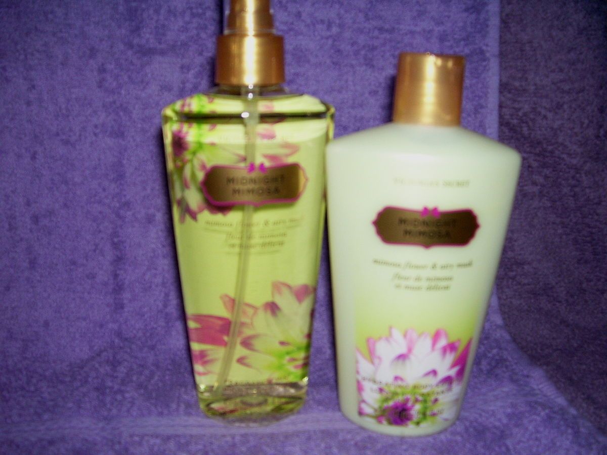 Victorias Secret Midnight Mimosa Fragrance Mist Hydrating Body Lotion 