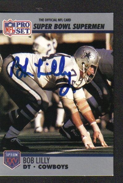 Dallas Cowboys Bob Lilly 74 Signed Trading Card