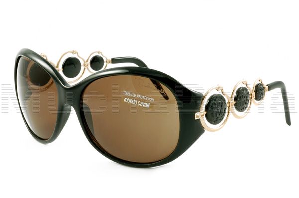 Roberto Cavalli RC 440 Blenda Sunglasses 01J Black Gold