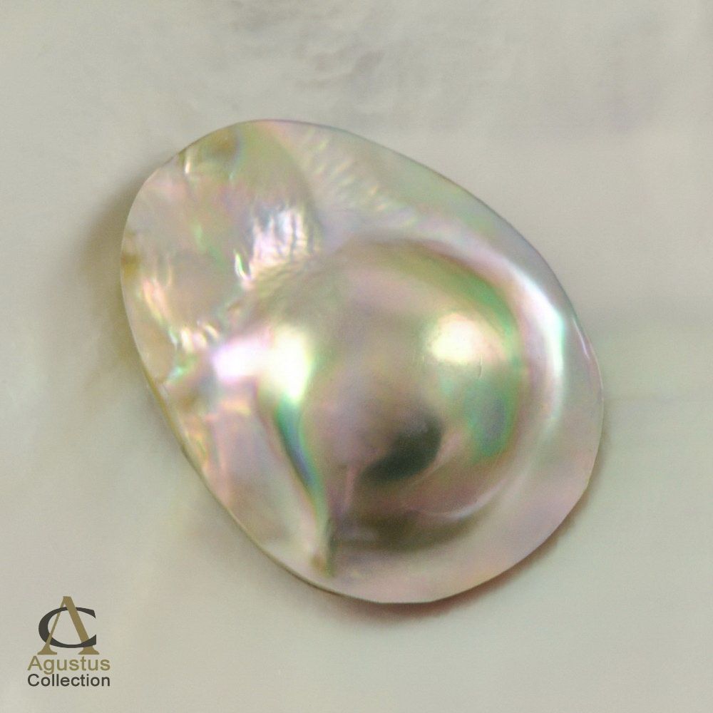 California Rainbow ABALONE Cultured MABE BLISTER PEARL 1.88g