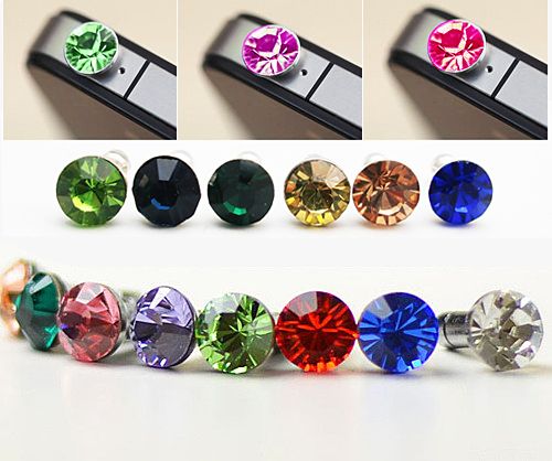   Plug for Mobile Phones iPhone Charms Bling 3 5mm Earphone 002