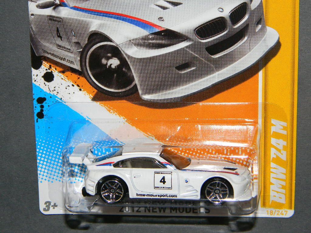 HW Hot Wheels 2012 New Models 18 50 BMW Z4M Hotwheels White