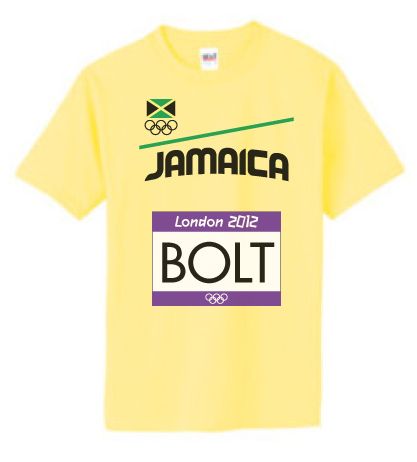 Jamaica Usain Bolt Olympics 2012 Name Tag T Shirt Mens Small   XXL (B3 
