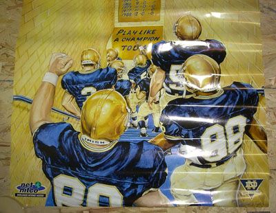 2000 NOTRE DAME FIGHTING IRISH VS NEBRASKA HUSKERS GAME DAY POSTER