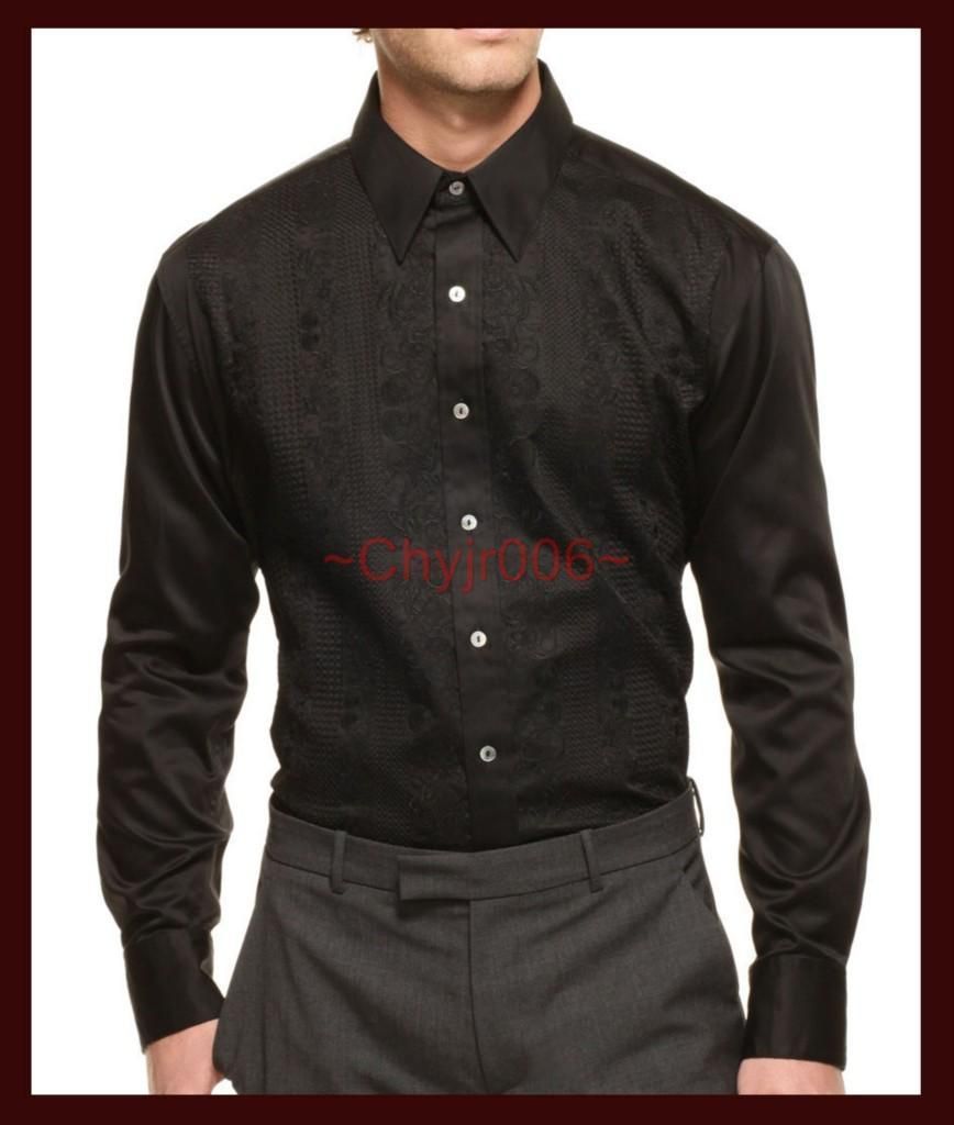 Robert Graham COCO DE MAR (2XL) Tonal jacquard textures front BLACK 