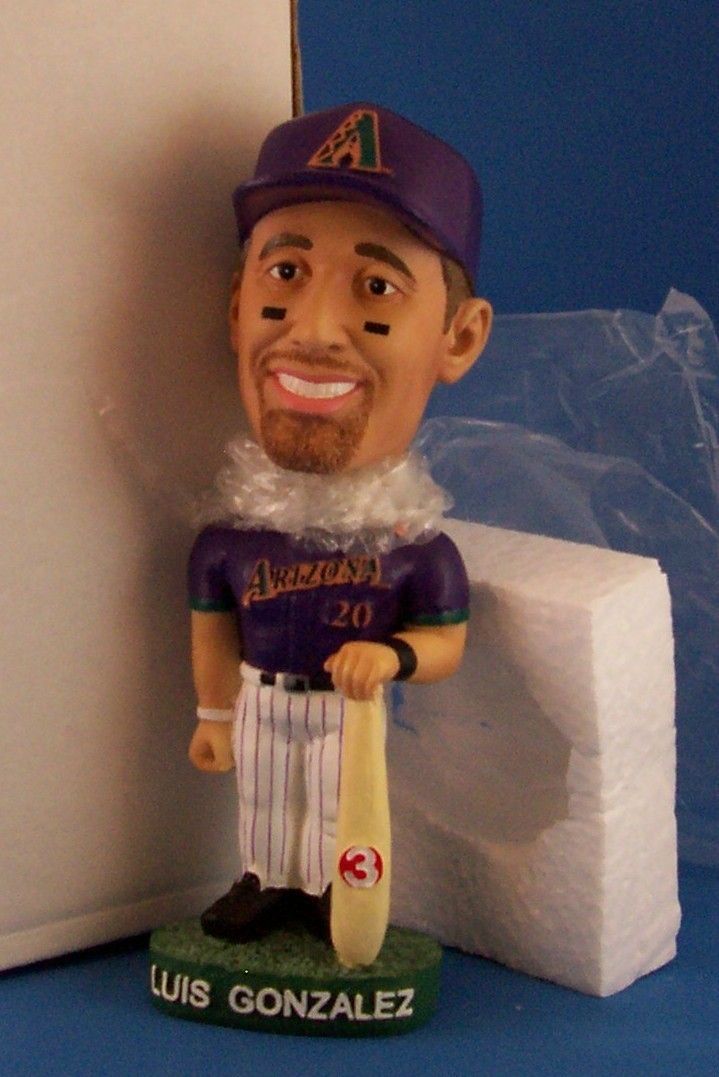 Luis Gonzalez Bobblehead SGA 2001 Purple Arizona Diamondbacks New RARE 