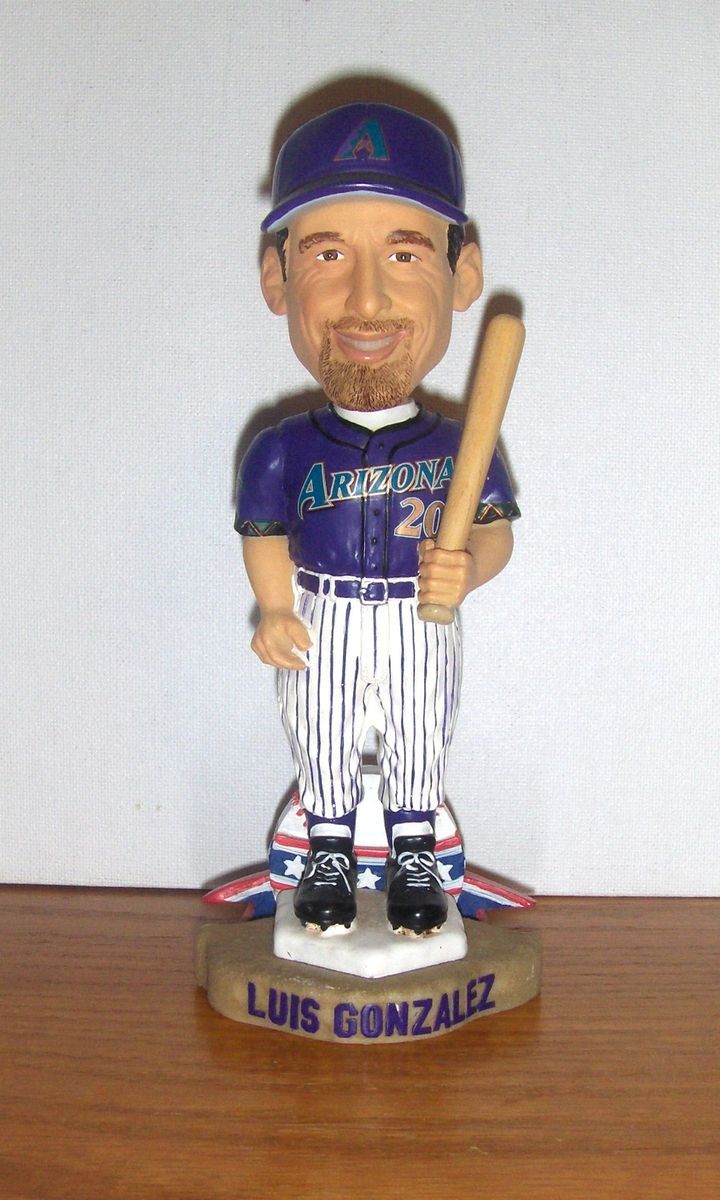 Luis Gonzalez Bobblehead. Arizona Diamondbacks.Purple Jersey. Forever 