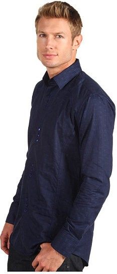 Bogosse Remo 83 2XL 6 Skull Jacquard Navy Button Front Sport Shirt 