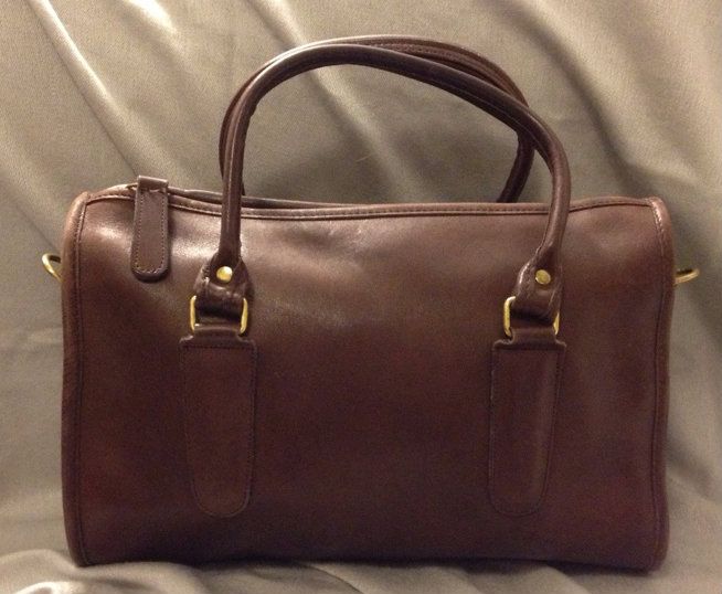 Vintage Coach Bonnie Cashin Dark Brown Leather Doctor Bag Speedy