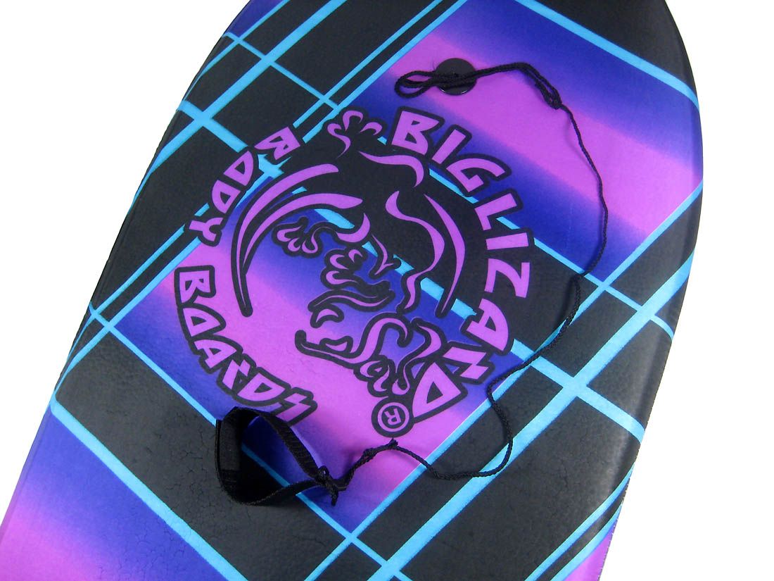 35 inch Body Board Boogie Surf Purple Blue Plaid Print