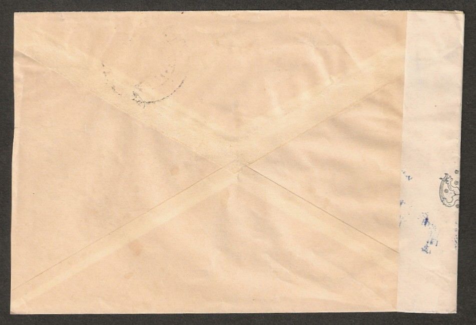 Finland 1941 Turku Bridge Cancel on Censored Trans Atlantic Airmail 