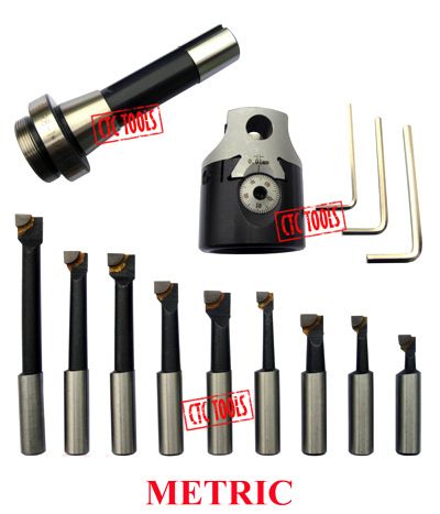 50MM BORING HEAD SET R8 M12 SHANK CNC MILLING LATHE TOOL WORKHOLDING 