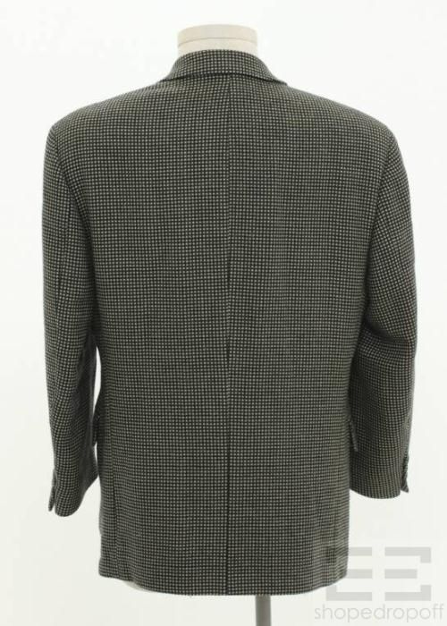 Hugo Boss Mens Black Grey Dot Jacket Size 38S