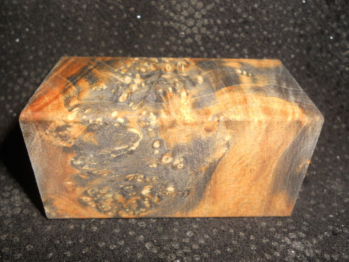 STABILIZED BOX ELDER BURL #13 DUCK GOOSE CALL TURNING BLANK BOTTLE 