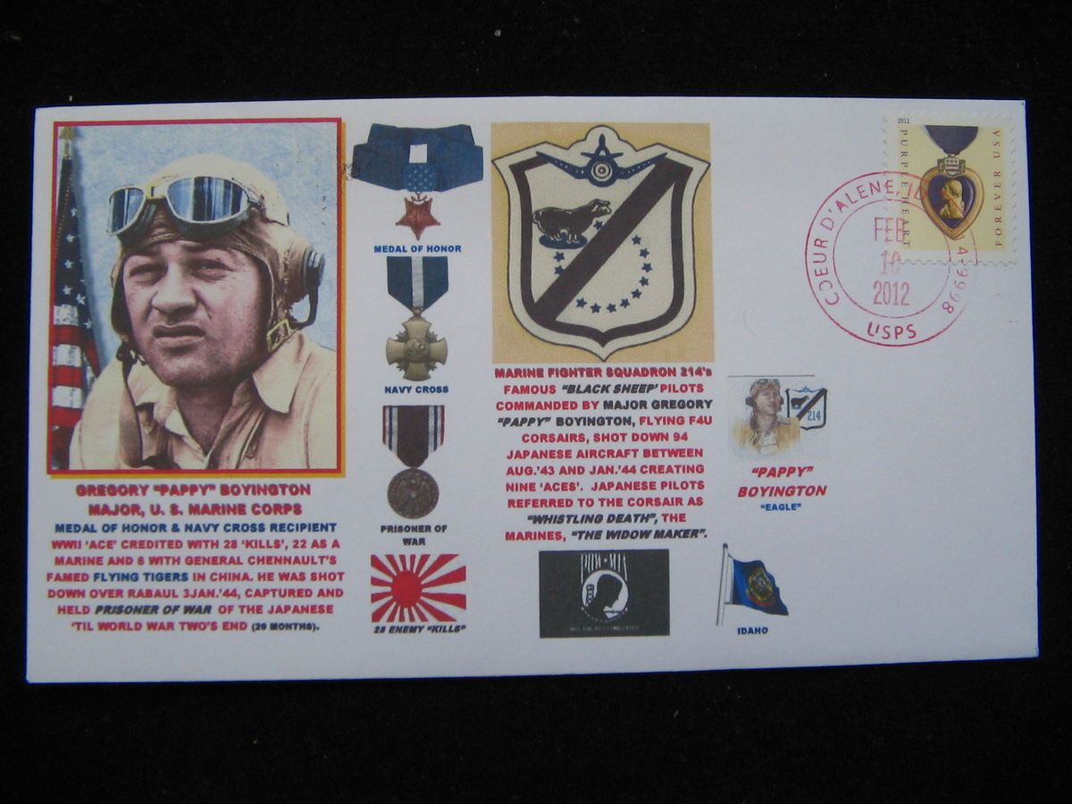 PAPPY BOYINGTON, MARINE ACE WW II, MEDAL OF HONOR   JAPAN P.O.W 