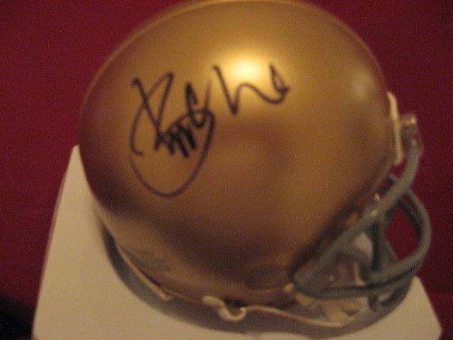 BRADY QUINN SIGNED HELMET NOTRE DAME FIGHTING IRISH ND QB KANSAS CITY 