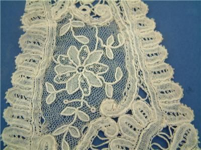 antique duchess and needlelace lapette collar